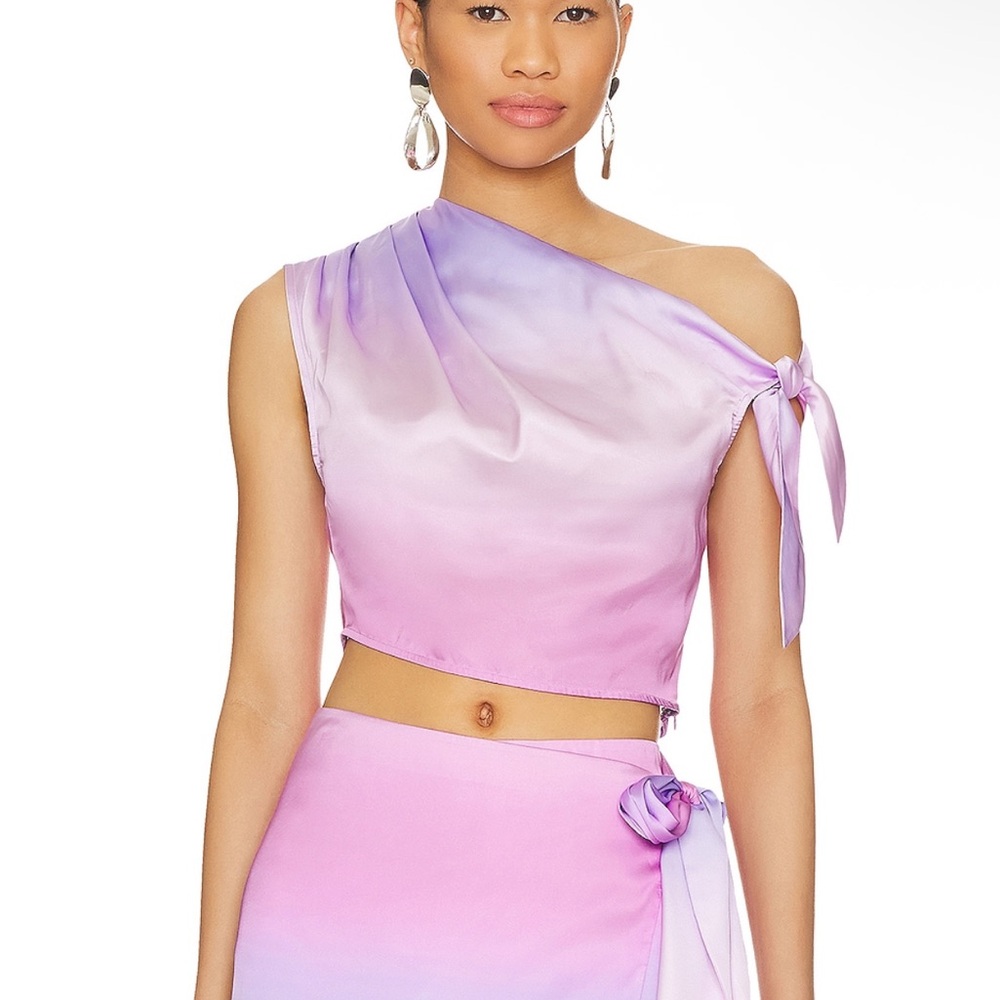 Purple Ombre one shoulder top